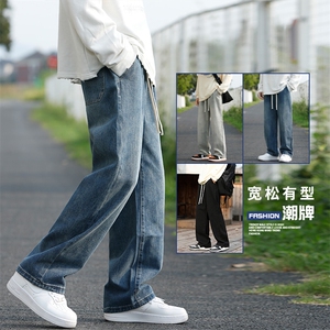 2023港风户外男士水洗牛仔裤男XZ914-6-G63-P35图片