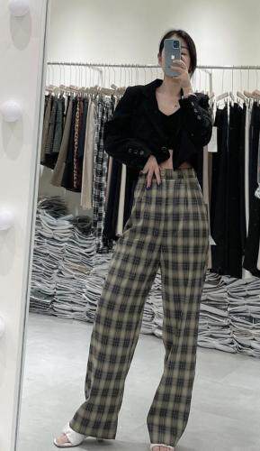 秋冬新款格子直筒裤S-XXL，其它，帛糸霓娜