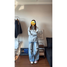 抖音得物二开26春装美式高街宽松结构螺纹拼接连帽卫衣外套X087，女装短外套，电商A486-1