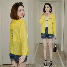 防晒衣女2021夏季新款韩版防晒服防紫外线薄款时尚百搭连帽外套女，女装短外套，依恋蒂丝