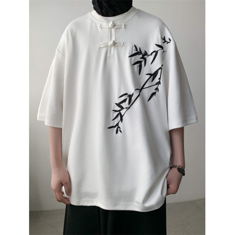 DT33-P40风竹子重磅短袖t恤男潮牌宽松大码高街半袖体恤夏季,男装衬衫,星座603-2