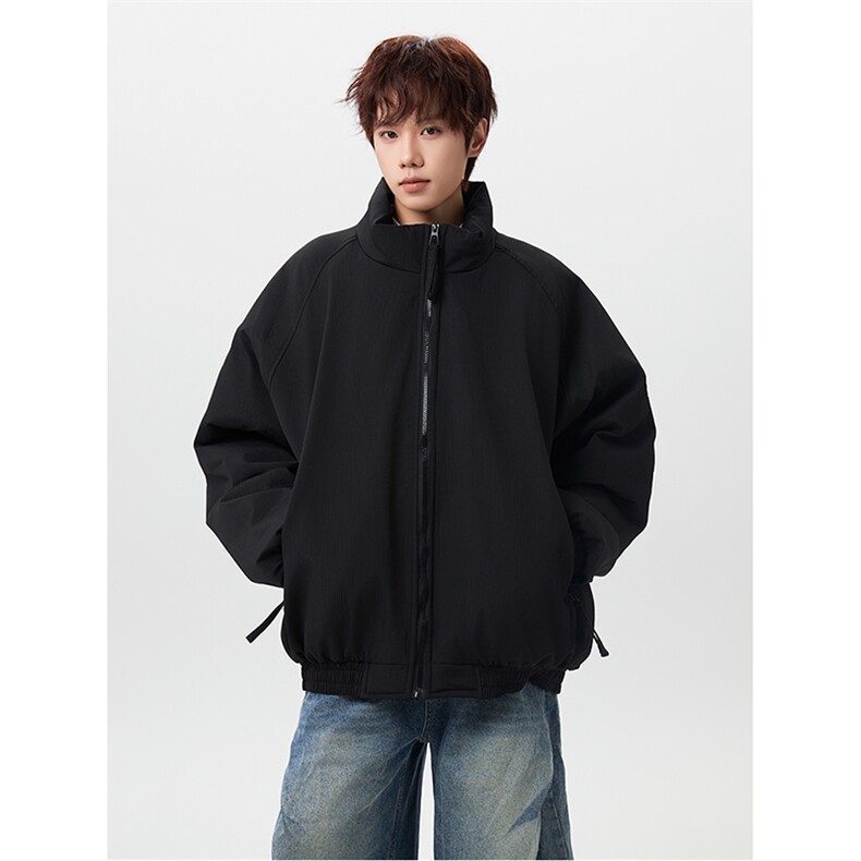 MFDD012-P80冬季日系竖条纹美拉德棉衣男宽松保暖棉服外套，男装棉衣，星座712A-1