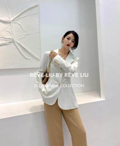 收腰西装外套，女装西装，REVE LIU