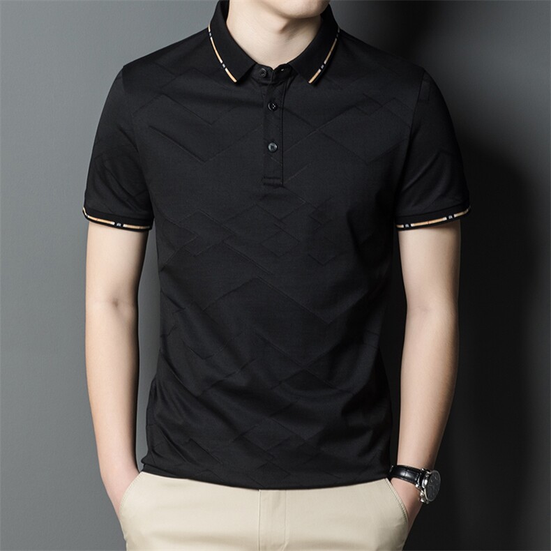 男士夏季短袖T恤2023新款POLO衫休闲商务薄款半袖男装ZL1314-P55，男装Polo衫，星座1105-3