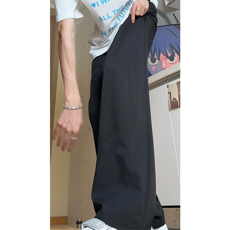夏季新款冰丝激光打孔透气长裤XZ806-CK03033特P30控58,男装休闲裤,四季星座806