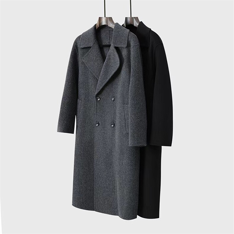 2025年秋季时尚百搭通勤简约大衣长款，女装双面呢大衣，豪顺羊绒