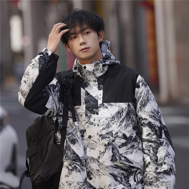 2026新款春季撞色冲锋衣夹克连帽外套JK21/P45,男装夹克,星座202