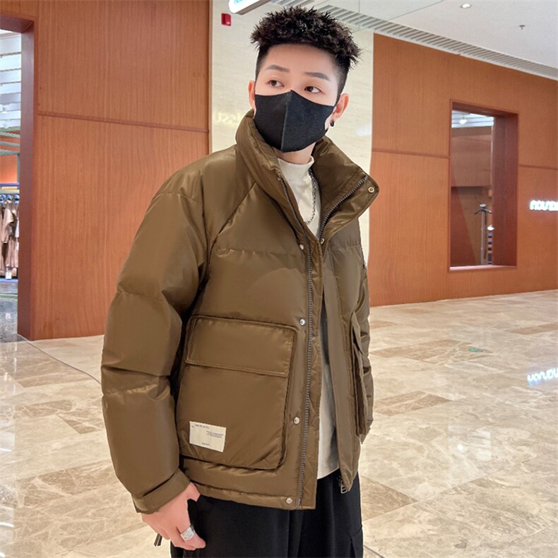 90白鸭绒羽绒服男冬季轻薄保暖外套日系纯色立领,男装羽绒服,星座201-2
