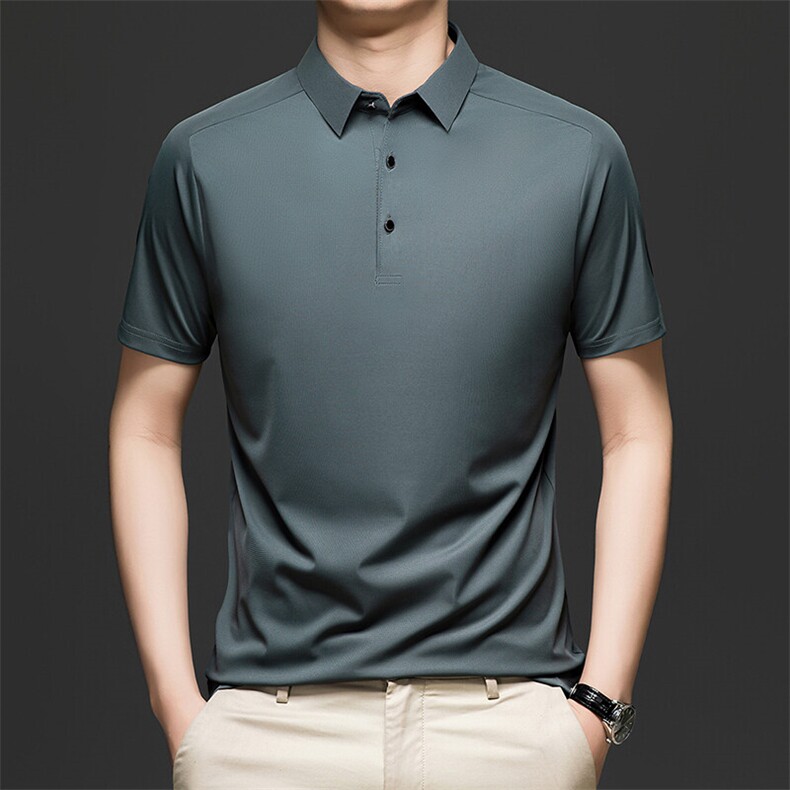 R-LK25026A夏季男士新款短袖T恤青年修身体恤休闲POLO衫图片