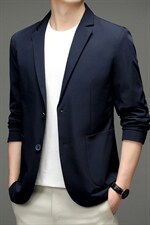 休闲西服高端男士中年秋季韩版薄款宽松免烫商务小西装外套，男装西服，电商B212（原钱塘6029）