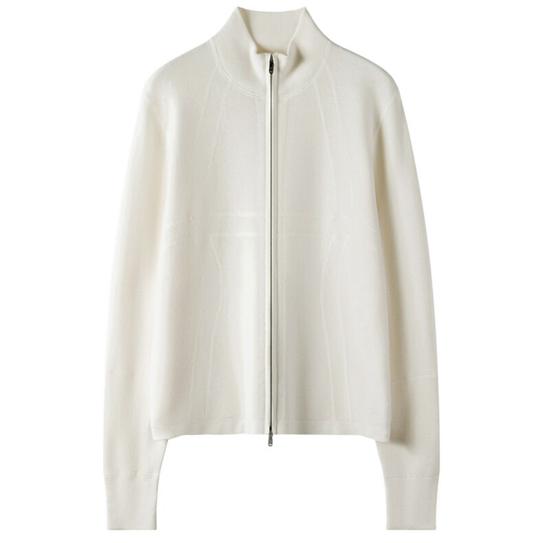 2024秋冬新款羊绒女士lulu半高拉链羊绒开衫，女装羊绒衫，英皇羊绒