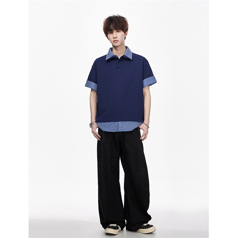 polo衫衬衫领假两件短袖t恤xh117-特p50,男装Polo衫,电商B367