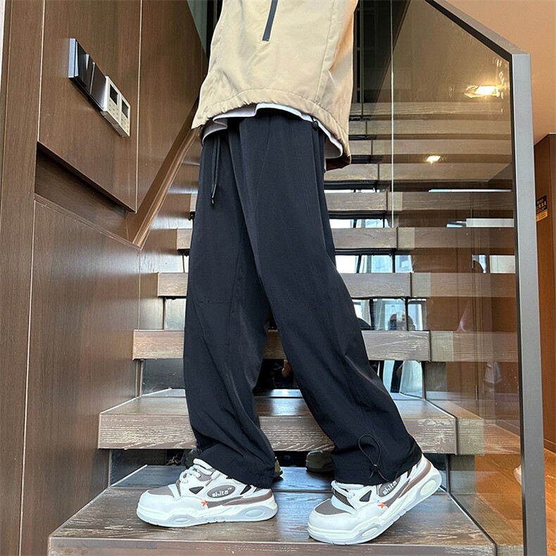 春款港风休闲裤宽松运动裤拖地裤束脚裤男KP812P45,男装休闲裤,星座1204-3