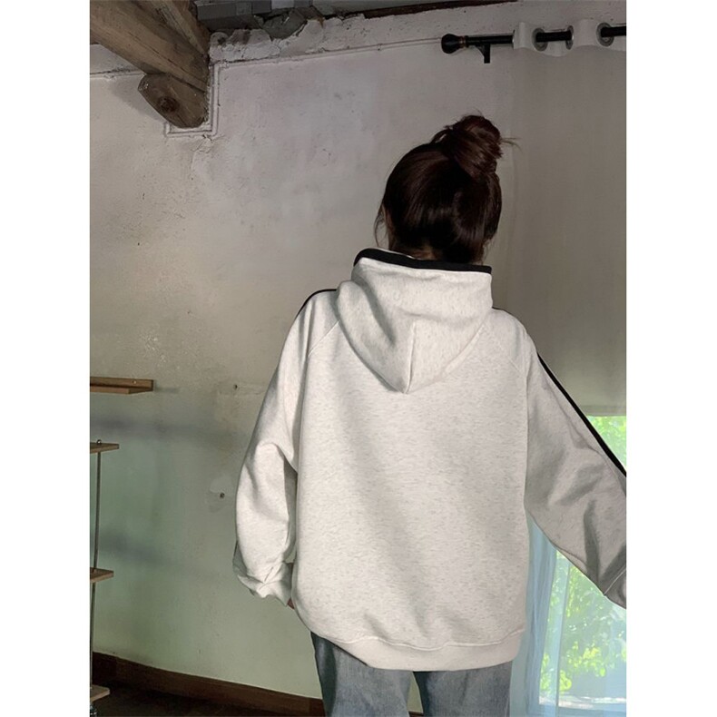 5514-P58潮牌宽松印花情侣装外套连帽韩版卫衣,女装卫衣/绒衫,星座617A-2