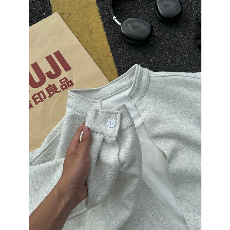 假两件层次感立领外套痞帅运动套装LW607特P48控88LK507特P38控78,男装休闲套装,电商B215