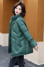 立领中长款羽绒服女2020年冬季新款宽松休闲白鸭绒外套，女装羽绒服，寒都衣屋