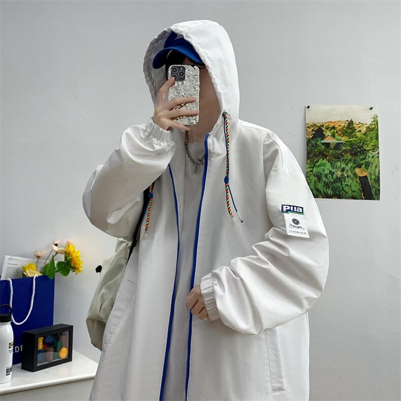 秋季美式街头潮流格子拼接棒球服外套男宽松夹克上衣潮JK0621-P70,男装夹克,星座308B-1