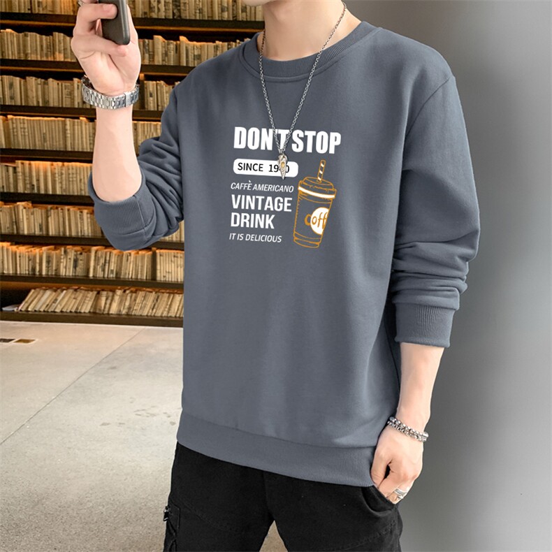 秋装现货新款2024外贸大码男士休闲字母印花套头卫衣F175-P15,男装卫衣,星座1816-2（原1210–2）