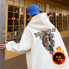 直播品质500克重磅秋冬美式加绒加厚卫衣外套H1375常规P35加绒P40，男装卫衣，电商A486