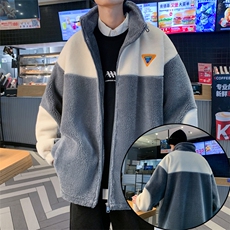 数据款冬款羊羔绒连帽开衫加大加厚棉服男XZ109-P105，男装棉衣，星座109-1