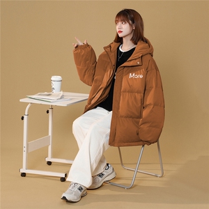 白鸭绒22冬季ins潮流时尚宽松百搭保暖连帽羽绒服YR1306P195控258图片