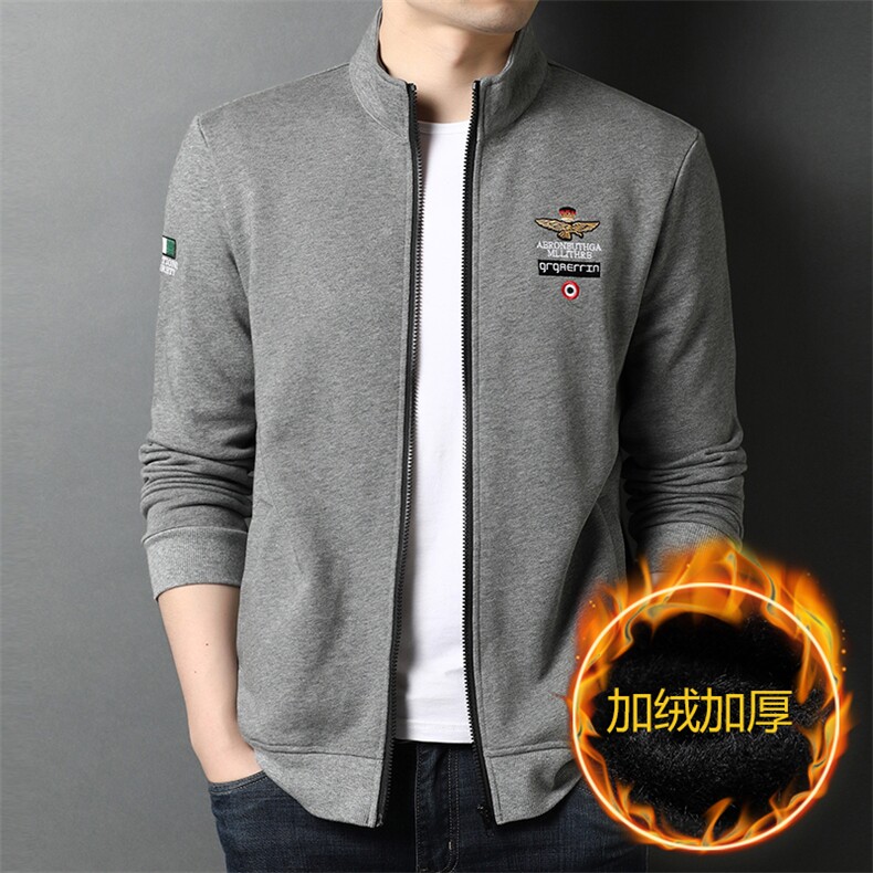 D55205绒钱塘2020-2中年男士冬加厚款休闲时尚拉链卫衣P87,男装卫衣,钱塘207-2