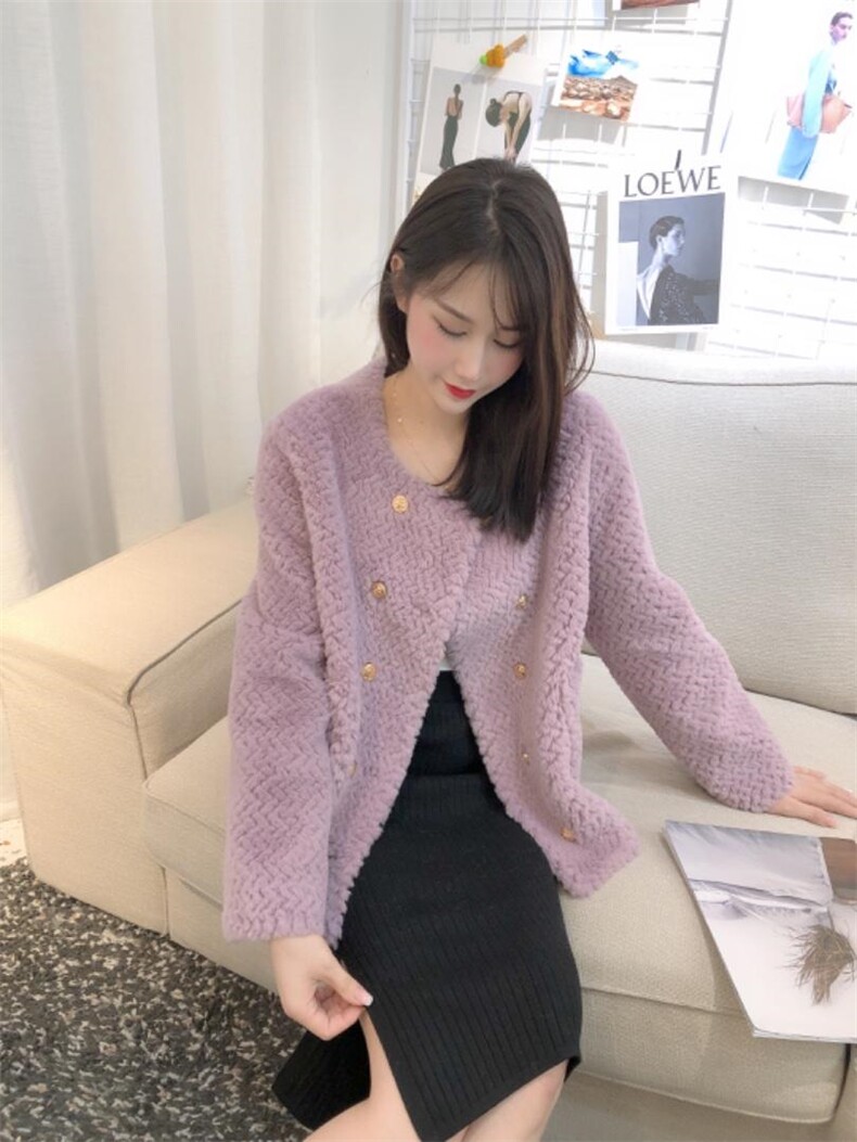 DINOBIENS/冬季小香风皮毛一体外套，其它，迪诺比亚