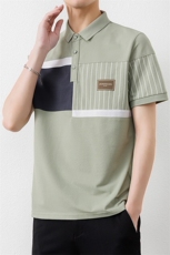 25053-特P35夏季休闲时尚T恤男短袖打底衫休闲翻领短袖polo衫男，男装Polo衫，电商D310B-1