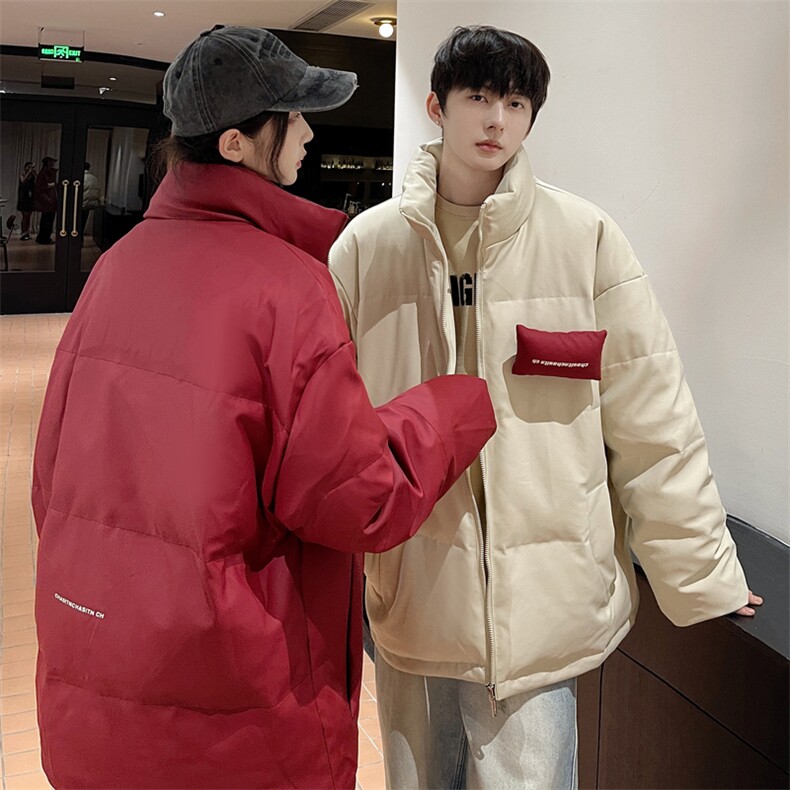PU皮羽绒服男冬季新款港风情侣白鸭绒外套YR918-P150(控价198元,男装羽绒服,星座214-3