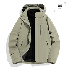 三合一户外冲锋衣两件套摇粒绒内胆登山港风防水冲锋衣W417P140，男装夹克，电商A128