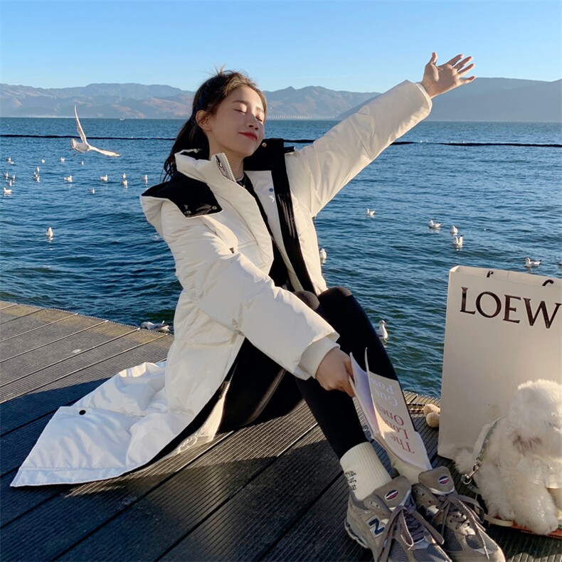 BXF182-8330-P345K468-长款连帽羽绒服，女装羽绒服，浙宝182A