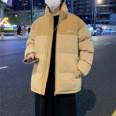 港风冬季新款潮牌棉袄外套玉米格加厚棉衣面包服A436-0899-P85，男装棉衣，电商A436