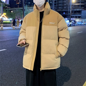 港风冬季新款潮牌棉袄外套玉米格加厚棉衣面包服 A436-0899-P85图片