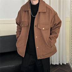 现货冬季加厚羊毛呢外套男士宽松休闲毛呢大衣夹克-A131-105，男装夹克，电商A351