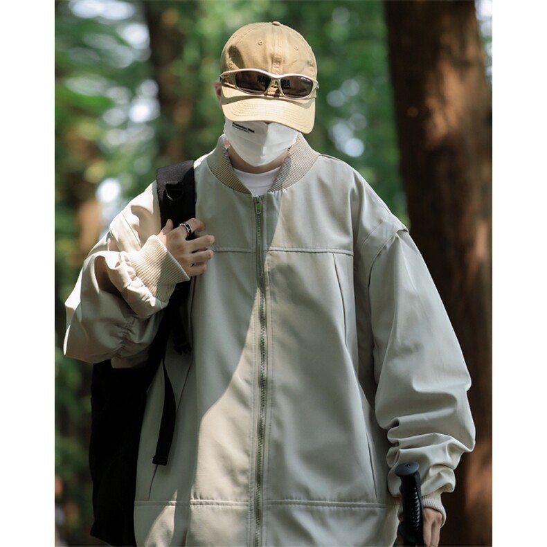 美式复古飞行员夹克春秋新款宽松休闲设计感棒球服外套W7773-P58,男装夹克,星座512-4