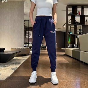 裤子男2024秋冬新款女生运动裤小脚运动裤弹力舒适休闲裤卫裤图片
