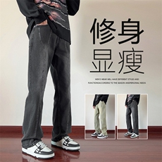 夏季新款水洗做旧牛仔裤男美式潮牌百搭宽松休闲裤现货K8039-P58，男装牛仔裤，星座512-3