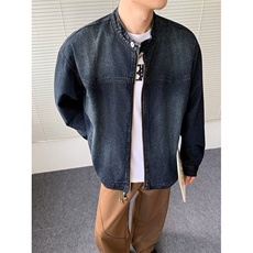 高品质牛仔长袖夹克男休闲工装上衣潮痞帅外套XZ212-QCS1037-P70，男装工装外套，星座212