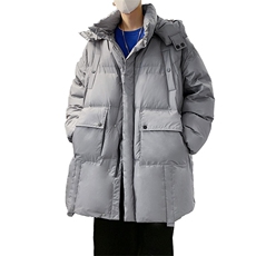 大鹅绒男冬装羽绒服面包服中长款加厚外套AW6078P448限498，男装羽绒服，电商A089-1