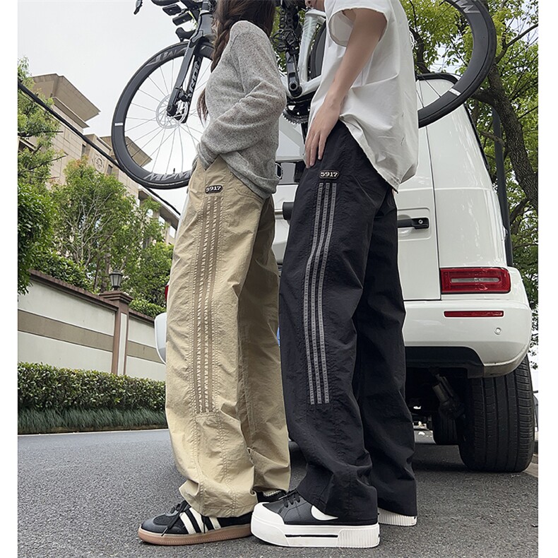 港风大码日系复古条纹阔腿休闲裤长裤男insXZ213-SG8625-P60控78,男装休闲裤,星座213