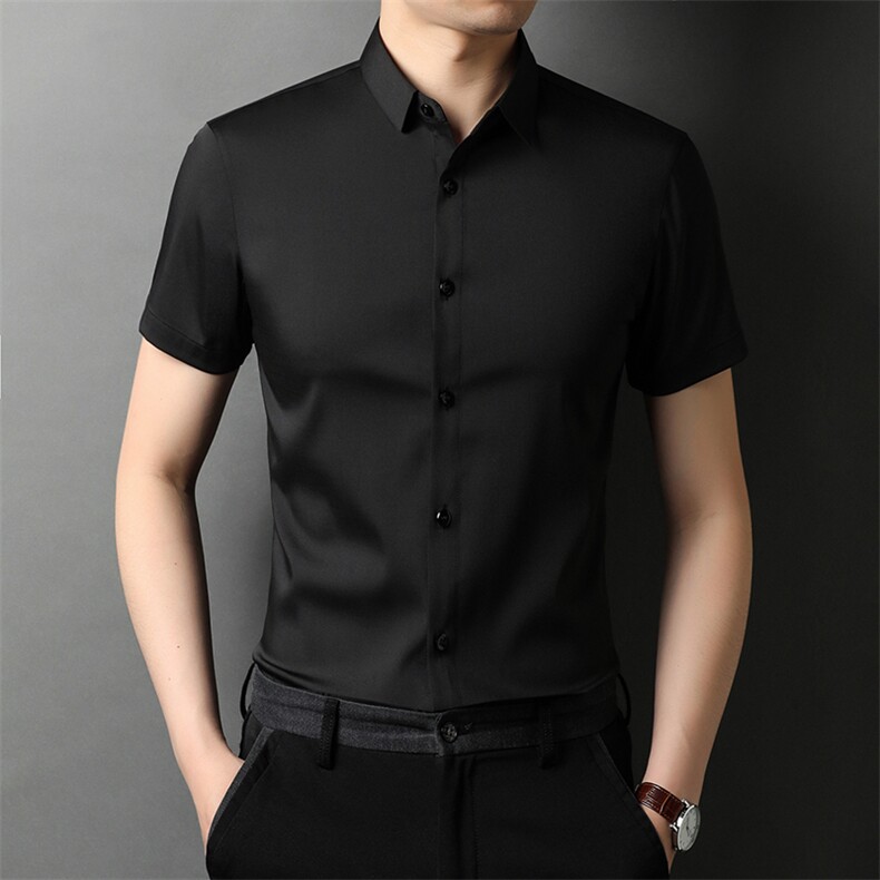 J369钱塘2020-1常年款夏季短袖衬衫商务休闲精品P83,男装衬衫,钱塘207-1