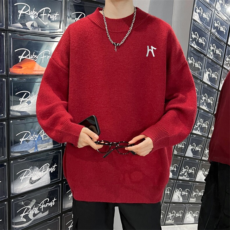 高质量！秋冬季半高领毛衣男士加绒加厚线衣男针织衫男MY183-P45,男装针织衫/毛衣,电商B367
