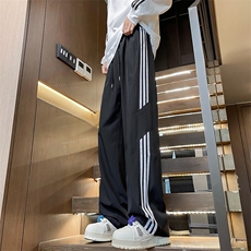 裤子男高街潮ins潮牌设计感小众九分裤直筒休闲长裤春秋潮流韩版，男装休闲裤，星座601-2