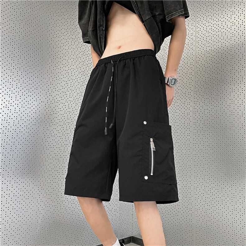 工装短裤男韩版潮流拉链个性帅气2025夏季新款ins五分裤K4093-P30,男装牛仔裤,星座412