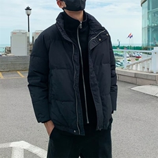 冬季新款假两件棉衣外套宽松休闲立领加厚设计感棉服棉袄~MF223，男装棉衣，星座601-2