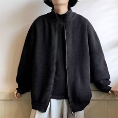 美式复古秋冬休闲双头拉链针织开衫毛衣外套男女上衣MZ843-P55，男装针织衫/毛衣，星座412-3