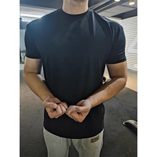 网图现货潮索罗娜凉感健身显身材圆领短袖T恤V17-特P20白，男装T恤，电商C310-1