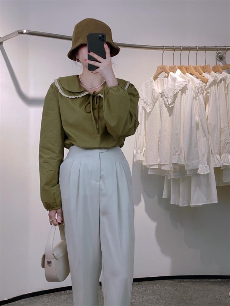 小领衬衫，女装衬衫，驿谷