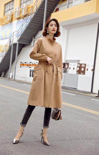 时尚潮流休闲风衣，女装风衣，紫湘阁