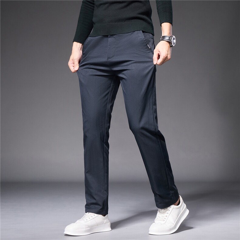 男士休闲裤春夏秋冬季薄款修身青年百搭长裤男装西裤弹力厚裤子男，男装西裤，星座224